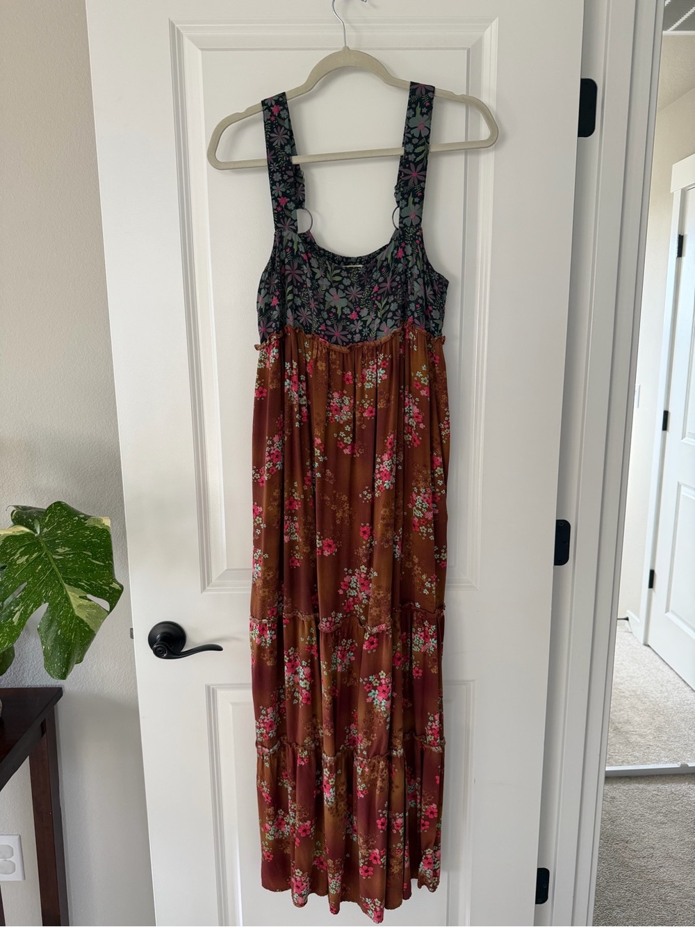 Natural Life Eliza Maxi Dress in Indigo Chestnut Floral - Picture 2 of 6